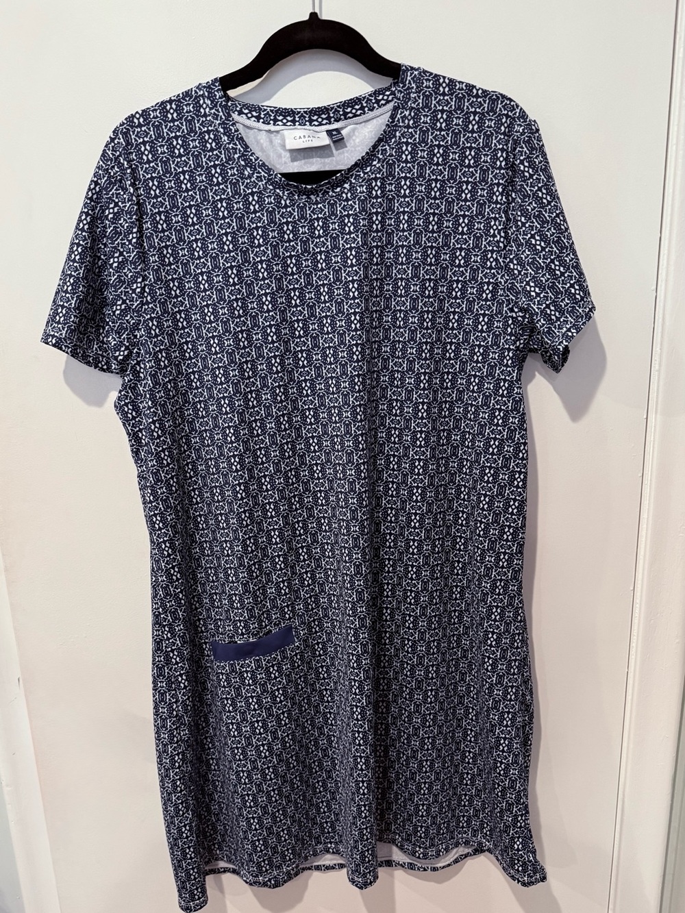 Cabana Life Navy and White Printed Swim Cover XL